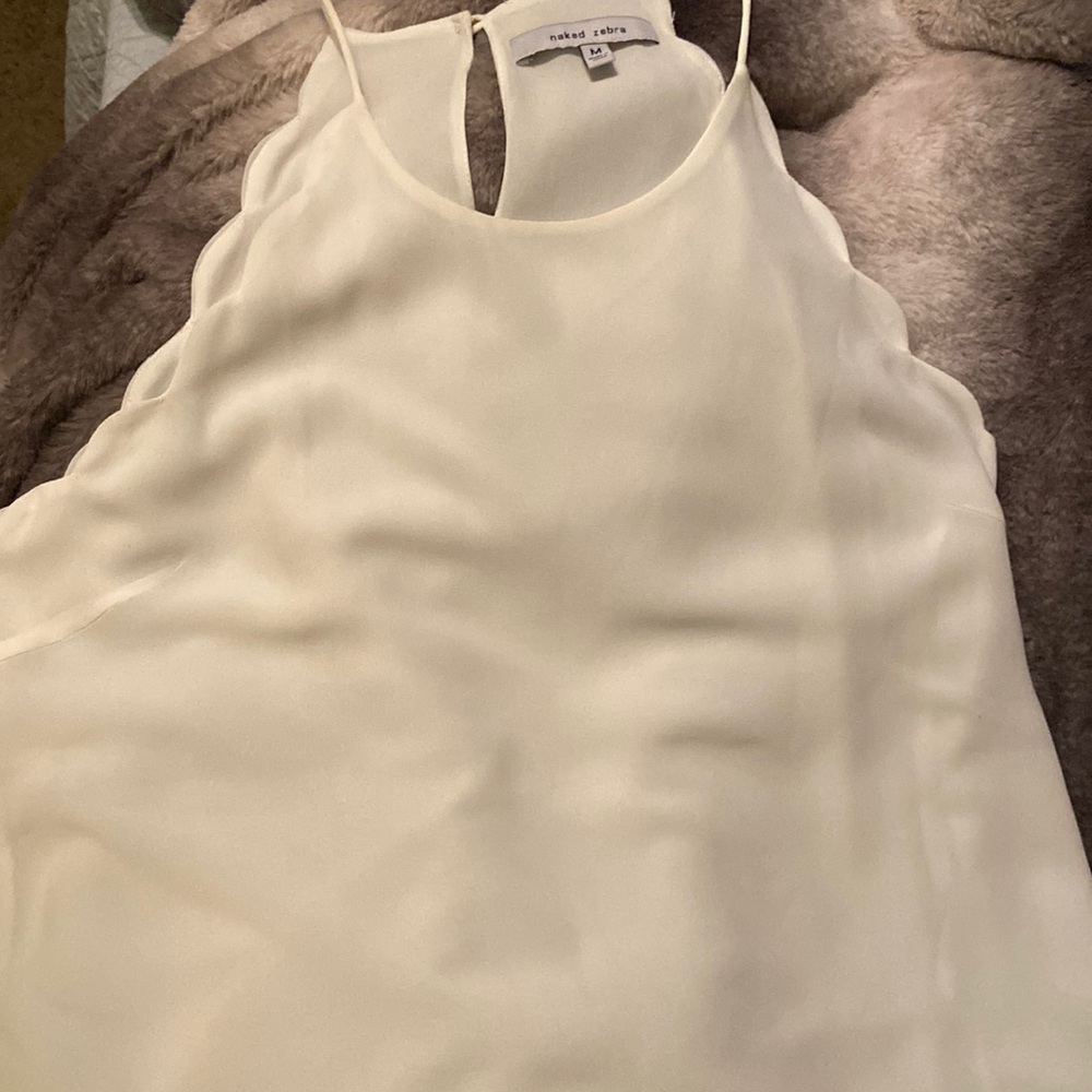 Women’s boutique white spaghetti strap blouse